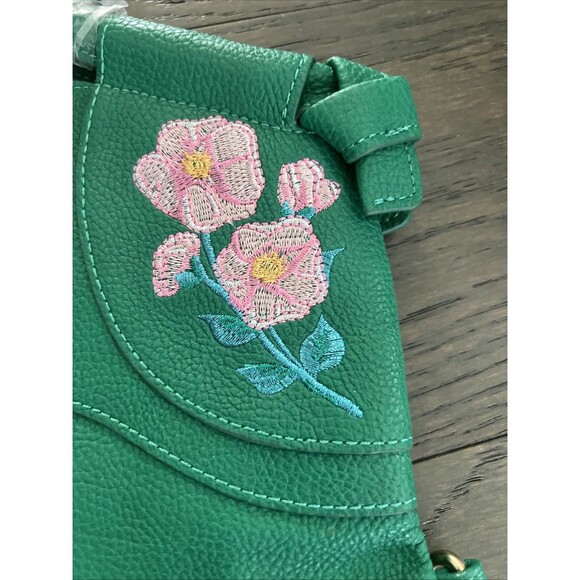 Foley + Corinna Flowerbed Creek FC Green Floral Vegan Leather Tote Bag Purse NWT - Picture 4 of 10
